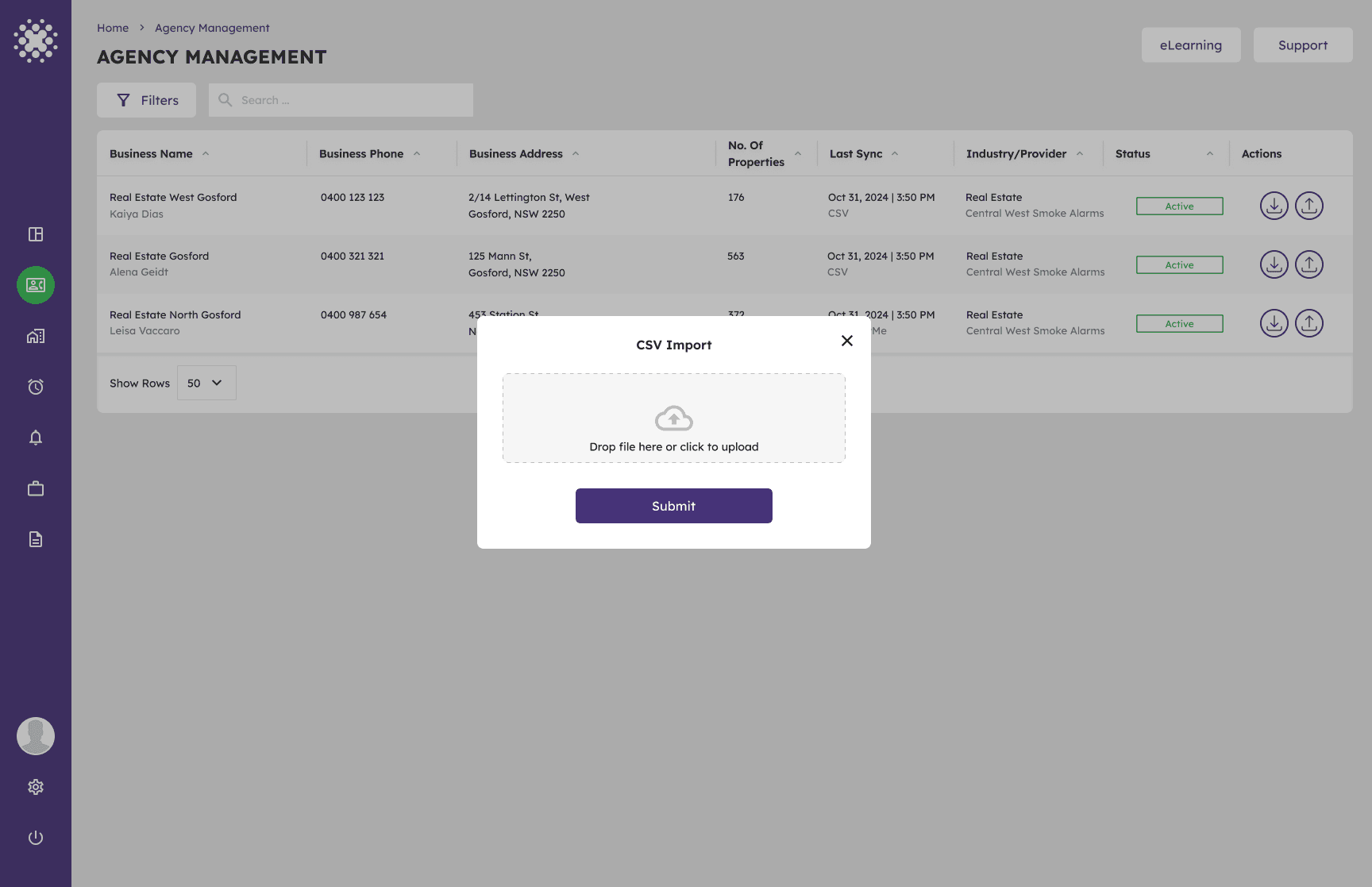 CSV Import Component
